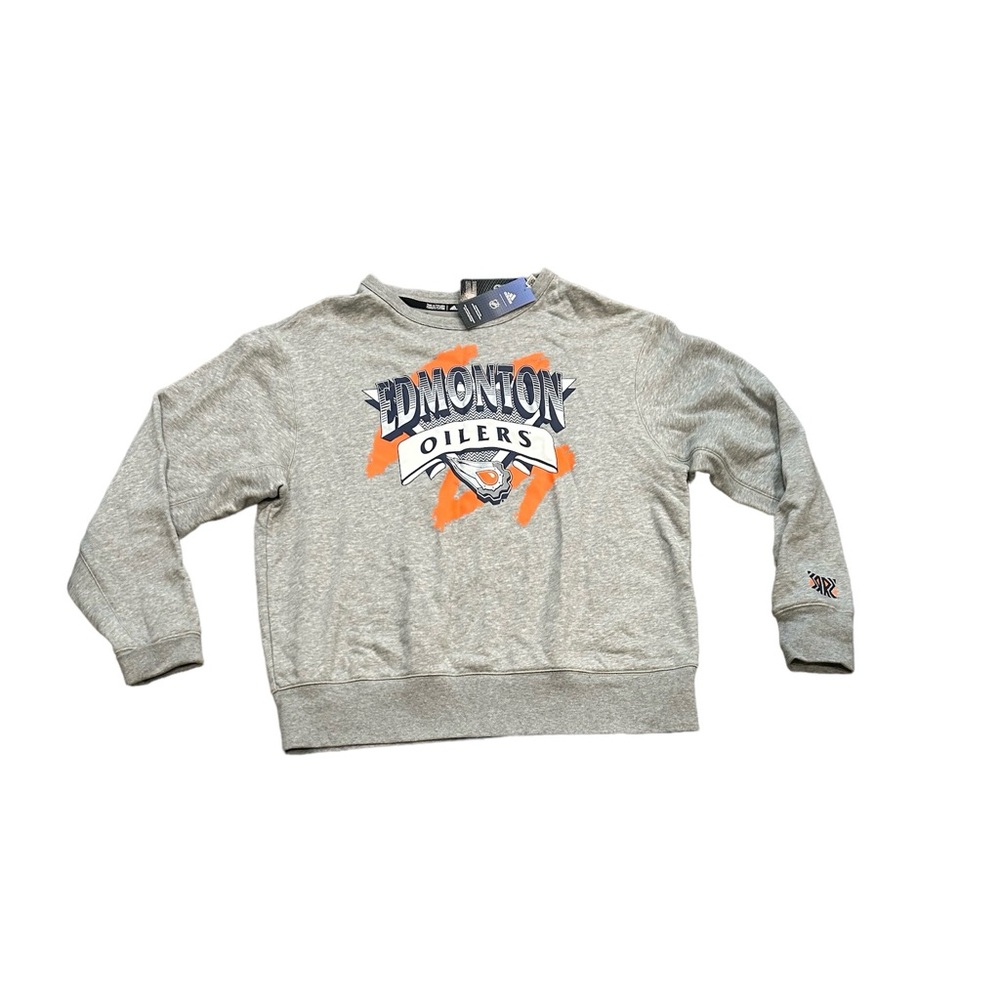 Edmonton Oilers Adidas Men’s Crew Sweatshirt Large‎